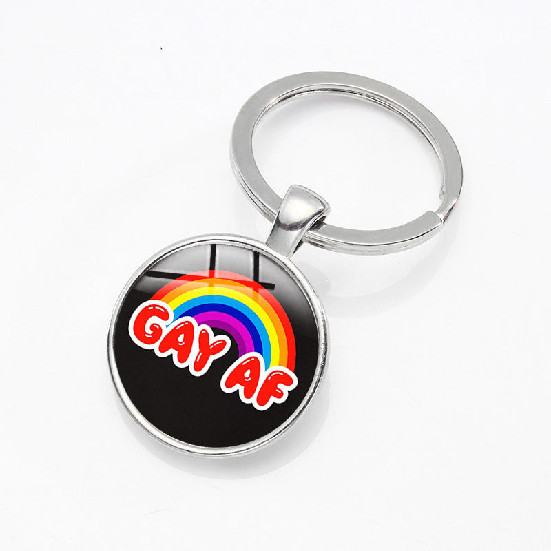Wholesale Rainbow LGBT Zinc Alloy Keychain